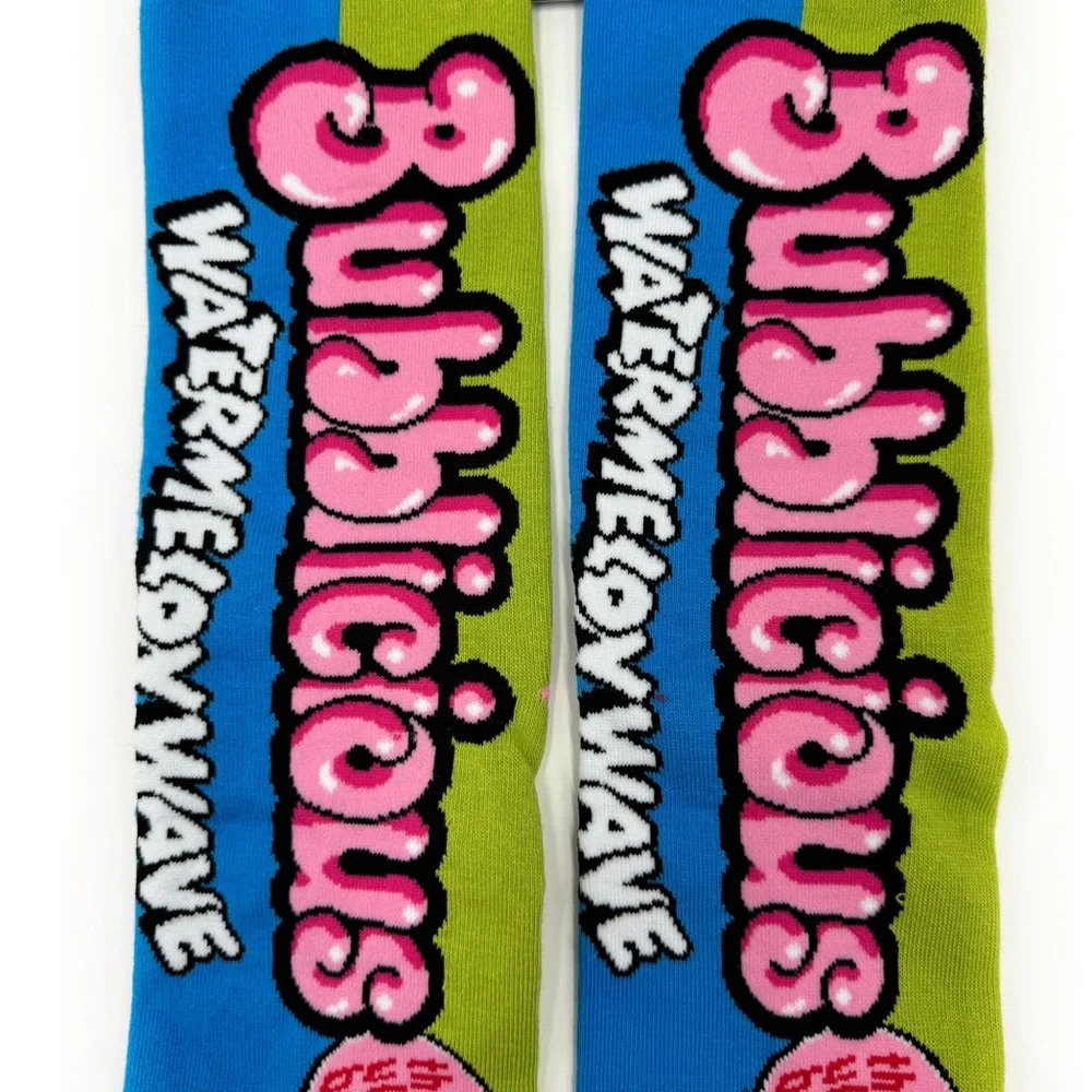 Odd Sox Bubblicious Bubble Gum Crew Socks Mens Womens Watermelon Wave Pink Blue